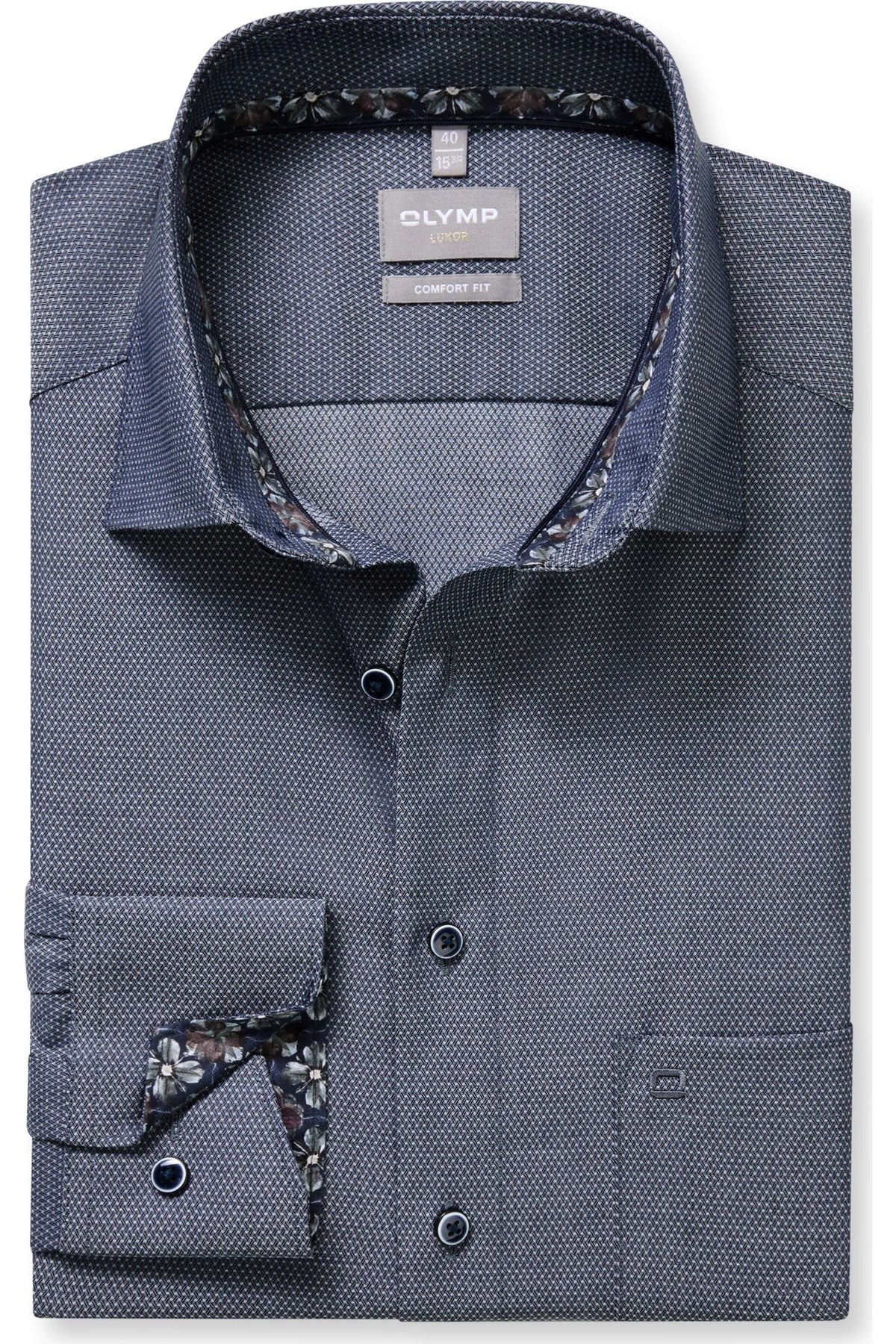 OLYMP Luxor Comfort Fit Hemd marine, Faux-uni