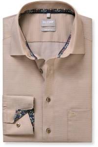 OLYMP Luxor Comfort Fit Hemd nougat, Faux-uni