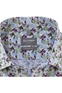 OLYMP Luxor Comfort Fit Hemd lila/blau/grün, Blumen