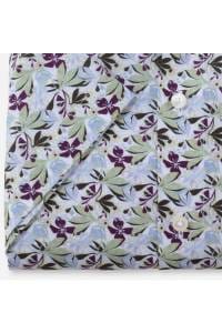 OLYMP Luxor Comfort Fit Hemd lila/blau/grün, Blumen