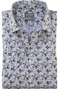 OLYMP Luxor Comfort Fit Hemd lila/blau/grün, Blumen