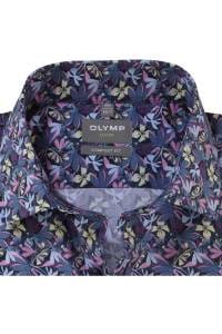 OLYMP Luxor Comfort Fit Hemd pflaume, Bedruckt