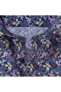 OLYMP Luxor Comfort Fit Hemd pflaume, Bedruckt