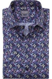 OLYMP Luxor Comfort Fit Hemd pflaume, Bedruckt