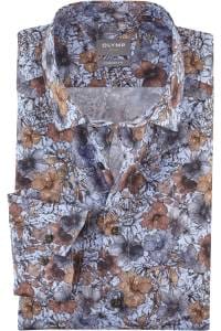 OLYMP Luxor Comfort Fit Hemd bleu, Bedruckt