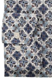 OLYMP Luxor Comfort Fit Hemd bleu, Bedruckt