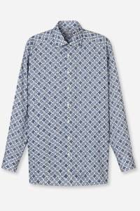 OLYMP Luxor Comfort Fit Hemd bleu, Bedruckt