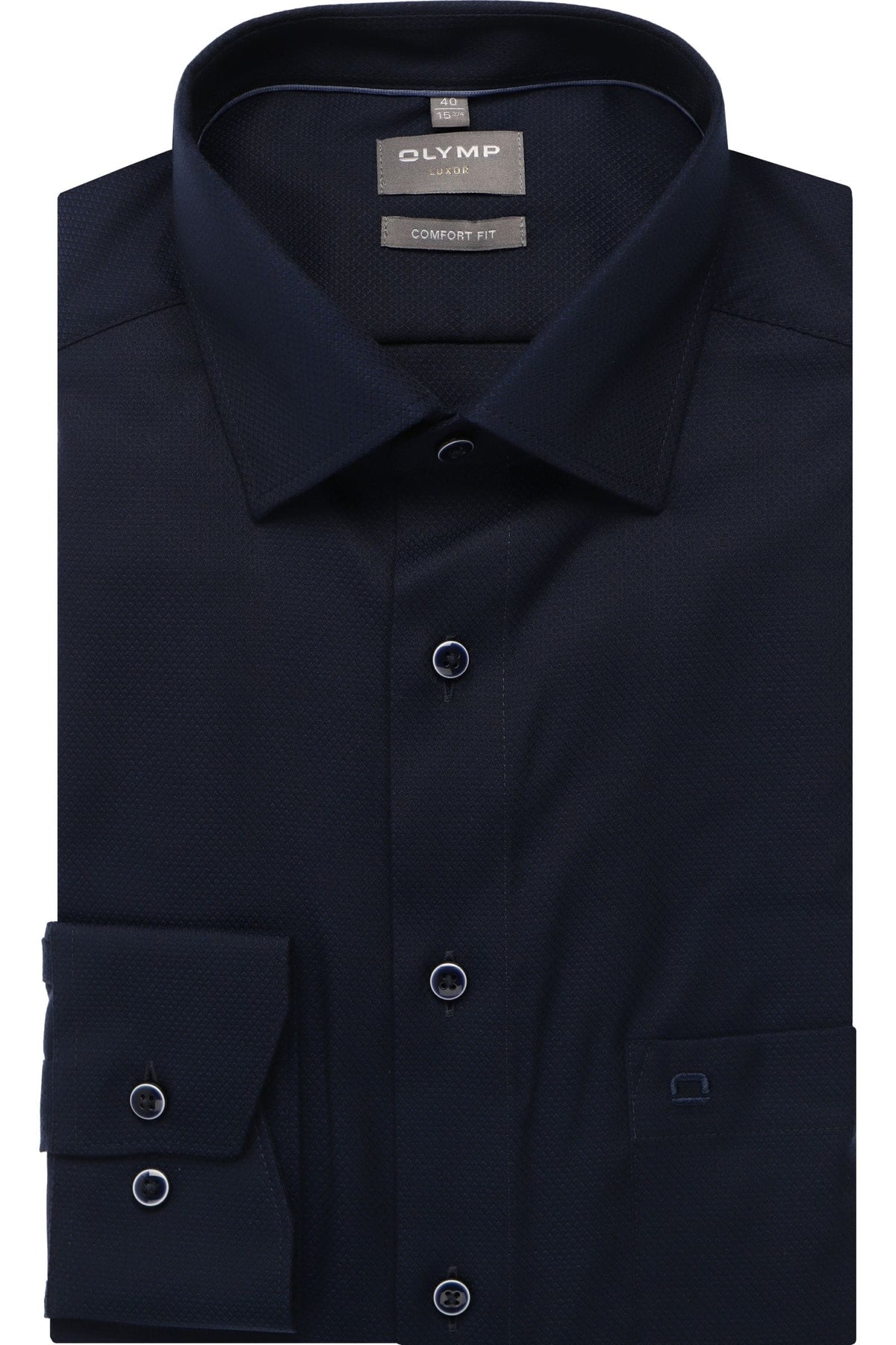 OLYMP Luxor Comfort Fit Hemd nachtblau, Faux-uni
