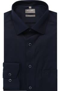 OLYMP Luxor Comfort Fit Hemd nachtblau, Faux-uni