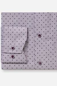 OLYMP Luxor Comfort Fit Hemd aubergine, Bedruckt