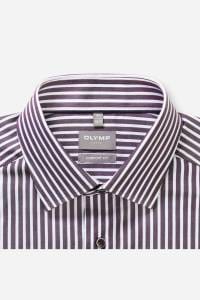OLYMP Luxor Comfort Fit Hemd aubergine, Gestreift