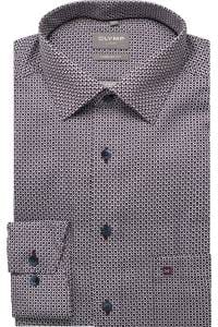 OLYMP Luxor Comfort Fit Hemd violett, Bedruckt