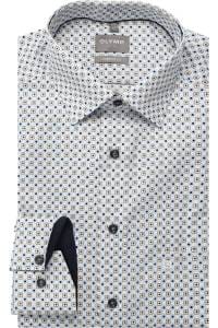 OLYMP Luxor Comfort Fit Hemd weiss, Bedruckt