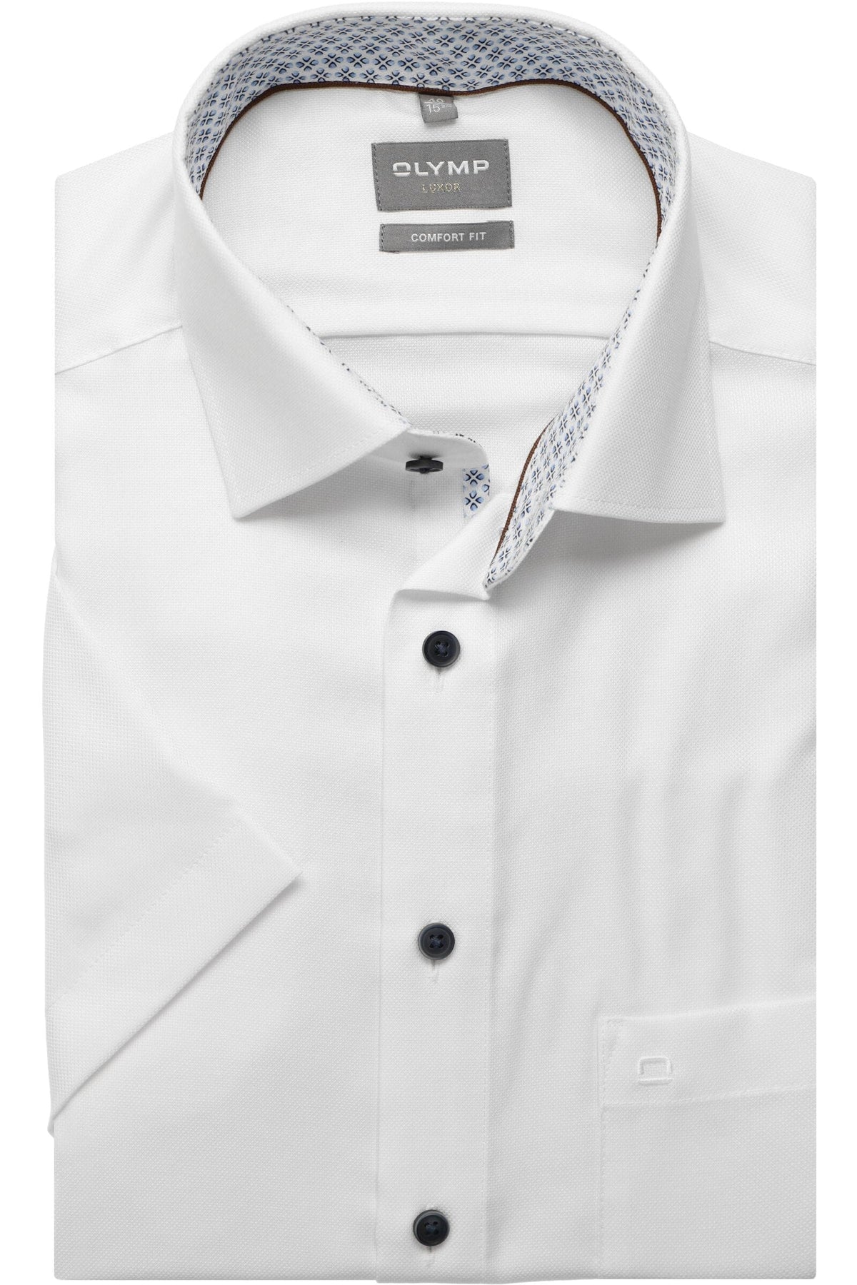 OLYMP Luxor Comfort Fit Hemd weiss, Faux-uni