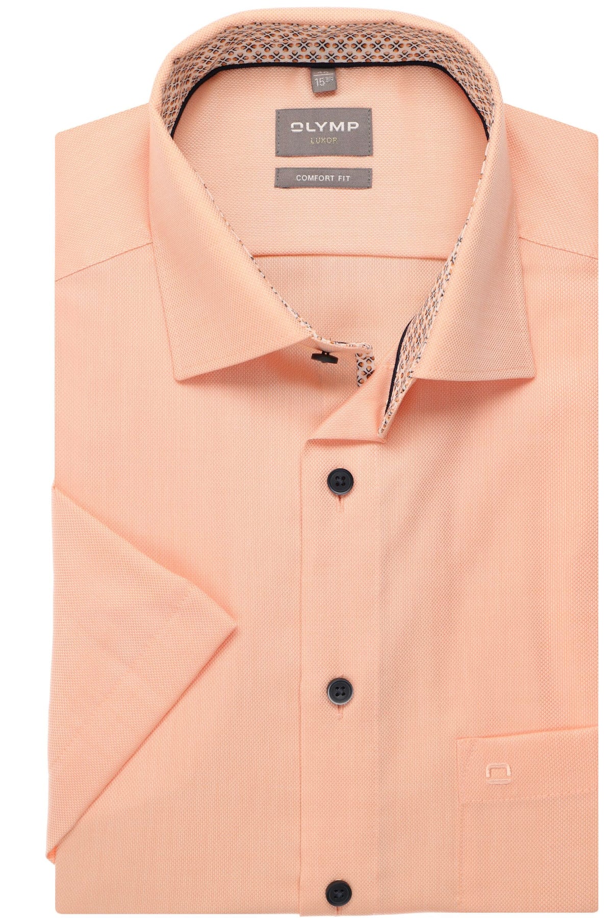 OLYMP Luxor Comfort Fit Hemd mandarin, Faux-uni