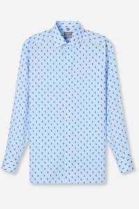 OLYMP Luxor Comfort Fit Hemd bleu, Bedruckt