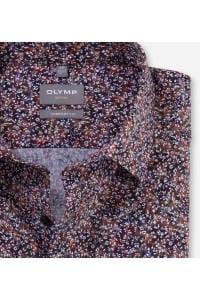 OLYMP Luxor Comfort Fit Hemd pflaume, Bedruckt
