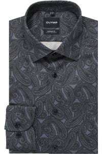 OLYMP Luxor Comfort Fit Hemd marine, Gemustert
