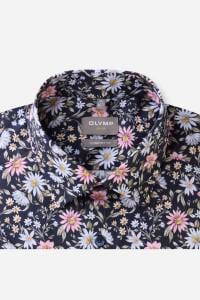 OLYMP Luxor Comfort Fit Hemd marine, Bedruckt