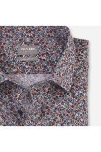 OLYMP Luxor Comfort Fit Hemd ziegelrot, Blumen