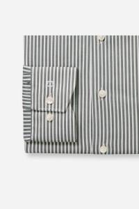 OLYMP Luxor Performance Climate Control Comfort Fit Hemd graugrün, Gestreift