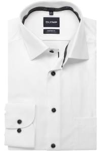 OLYMP Luxor Comfort Fit Hemd weiss, Einfarbig