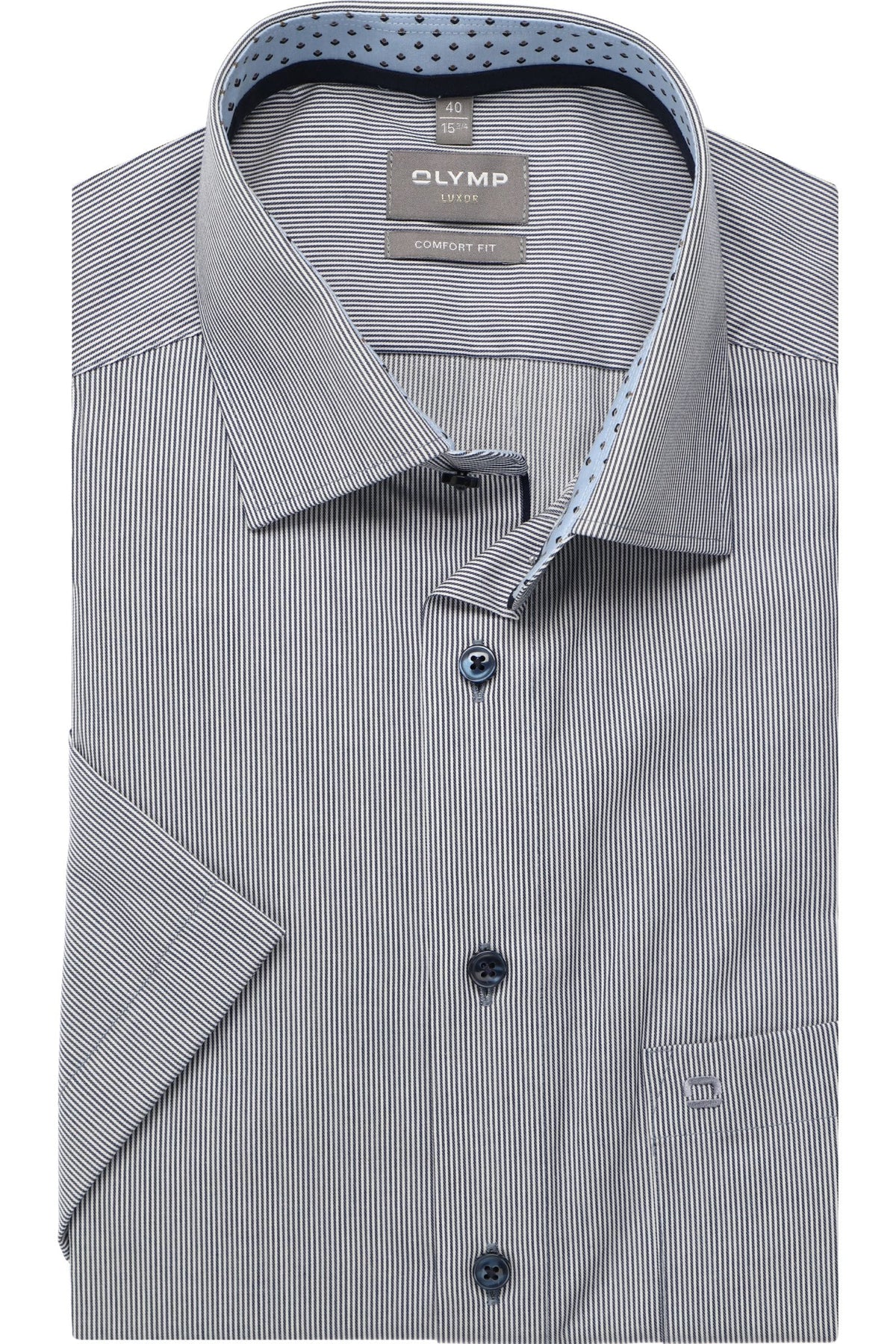 OLYMP Luxor Comfort Fit Hemd marine, Gestreift