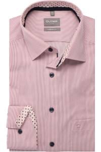OLYMP Luxor Comfort Fit Hemd mauve, Gestreift
