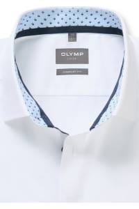 OLYMP Luxor Comfort Fit Hemd weiss, Einfarbig