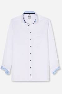 OLYMP Luxor Comfort Fit Hemd weiss, Einfarbig