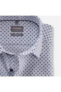 OLYMP Luxor Comfort Fit Hemd weiss, Bedruckt