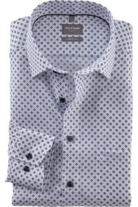 OLYMP Luxor Comfort Fit Hemd weiss, Bedruckt