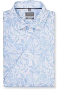 OLYMP Luxor Comfort Fit Hemd blau, Bedruckt