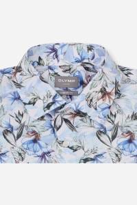 OLYMP Luxor Comfort Fit Hemd bleu, Bedruckt