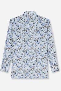 OLYMP Luxor Comfort Fit Hemd bleu, Bedruckt