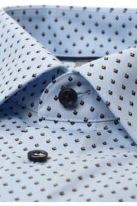OLYMP Luxor Comfort Fit Hemd bleu, Bedruckt