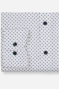 OLYMP Luxor Comfort Fit Hemd weiss, Bedruckt