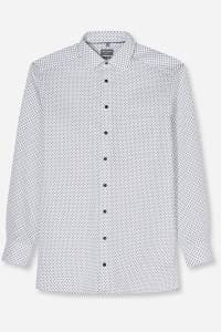 OLYMP Luxor Comfort Fit Hemd weiss, Bedruckt