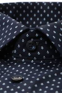 OLYMP Luxor Comfort Fit Hemd marine, Bedruckt