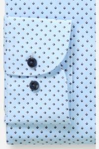 OLYMP Luxor Comfort Fit Hemd blau, Bedruckt