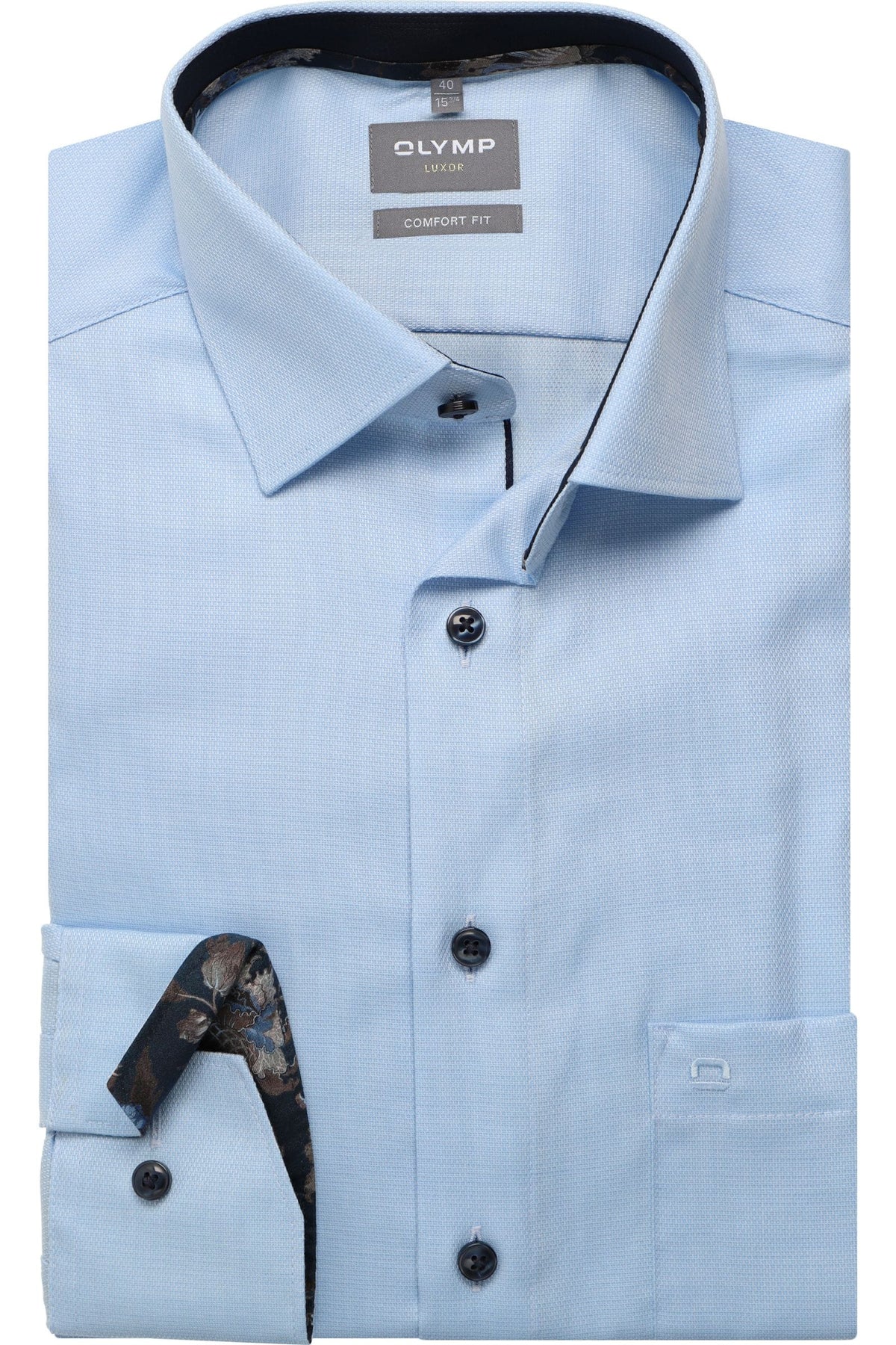 OLYMP Luxor Comfort Fit Hemd bleu, Einfarbig