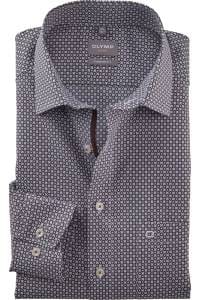 OLYMP Luxor Comfort Fit Hemd braun, Bedruckt