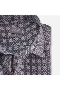 OLYMP Luxor Comfort Fit Hemd braun, Bedruckt