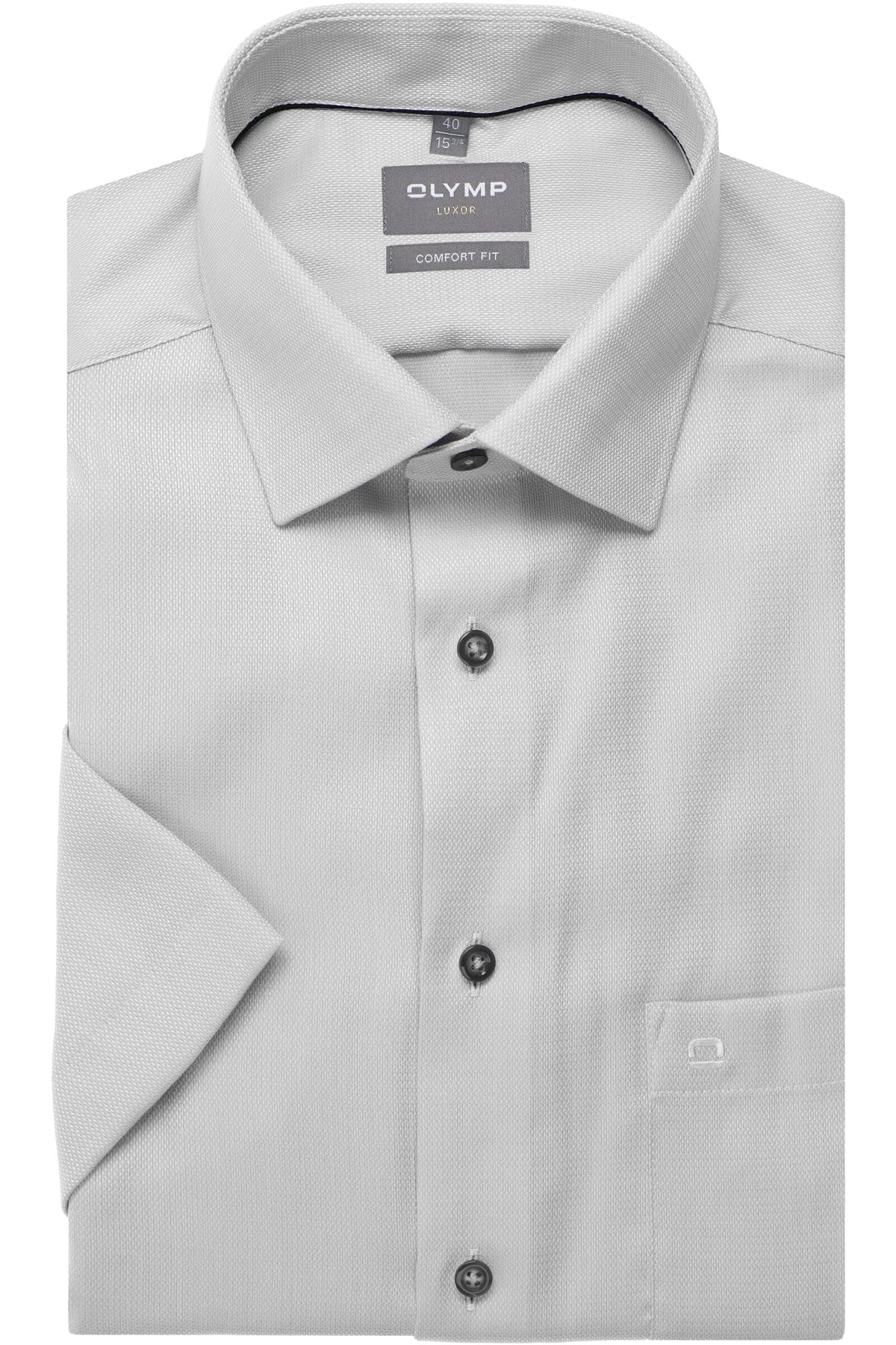 OLYMP Luxor Comfort Fit Hemd silbergrau, Faux-uni