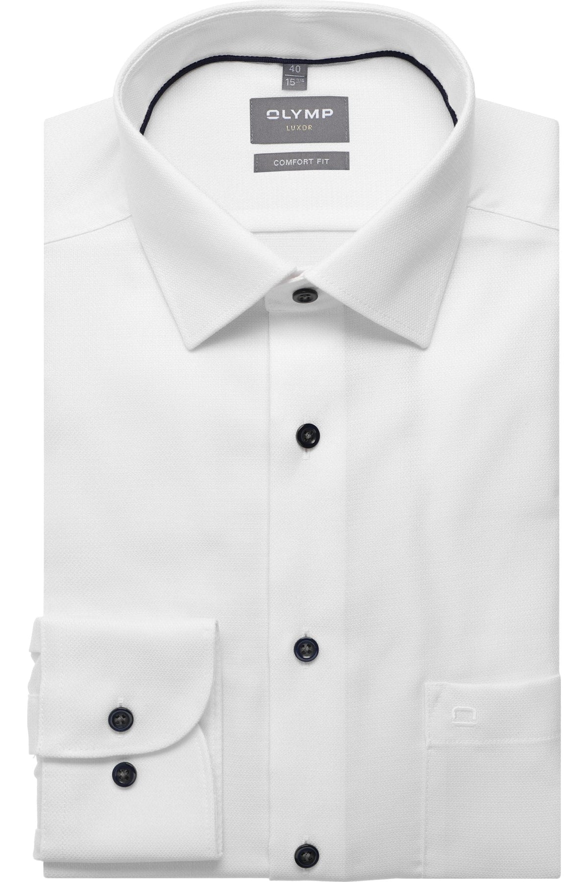 OLYMP Luxor Comfort Fit Hemd weiss, Faux-uni