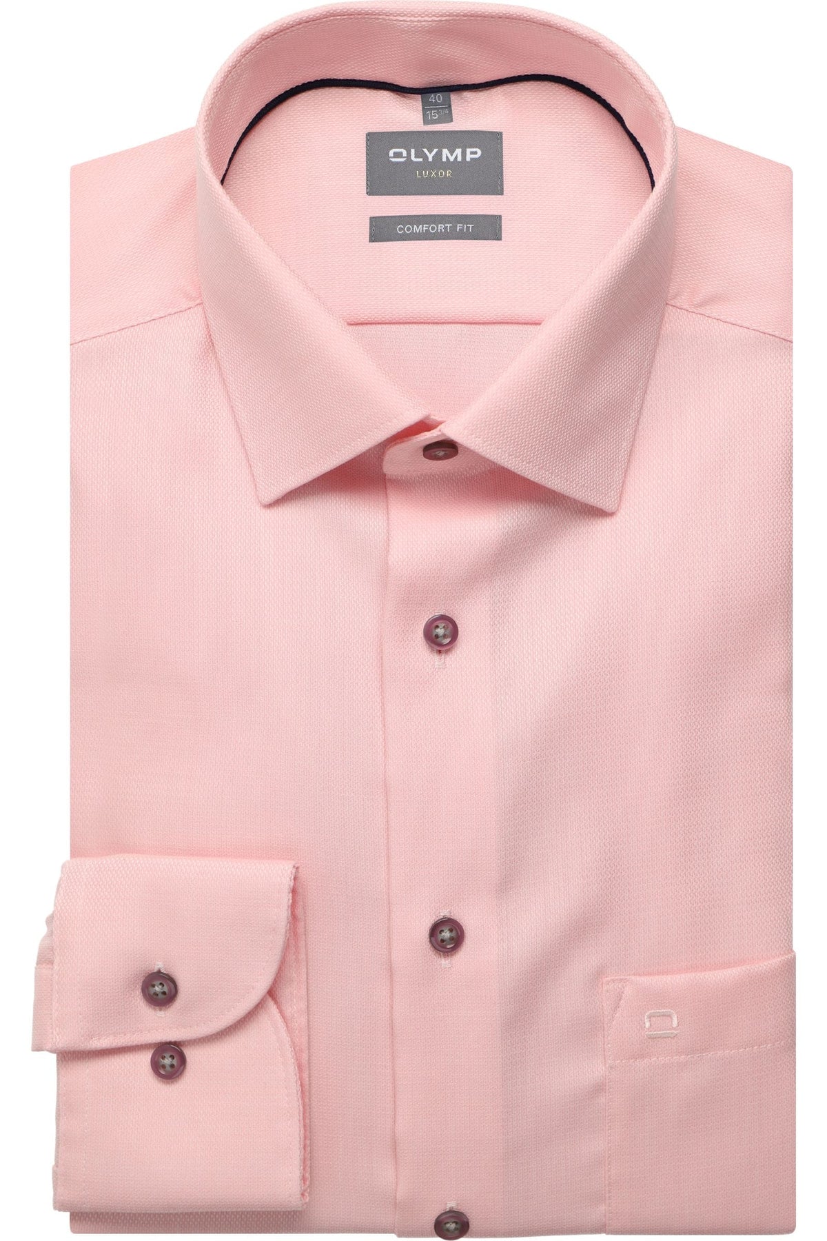 OLYMP Luxor Comfort Fit Hemd hellrose, Faux-uni