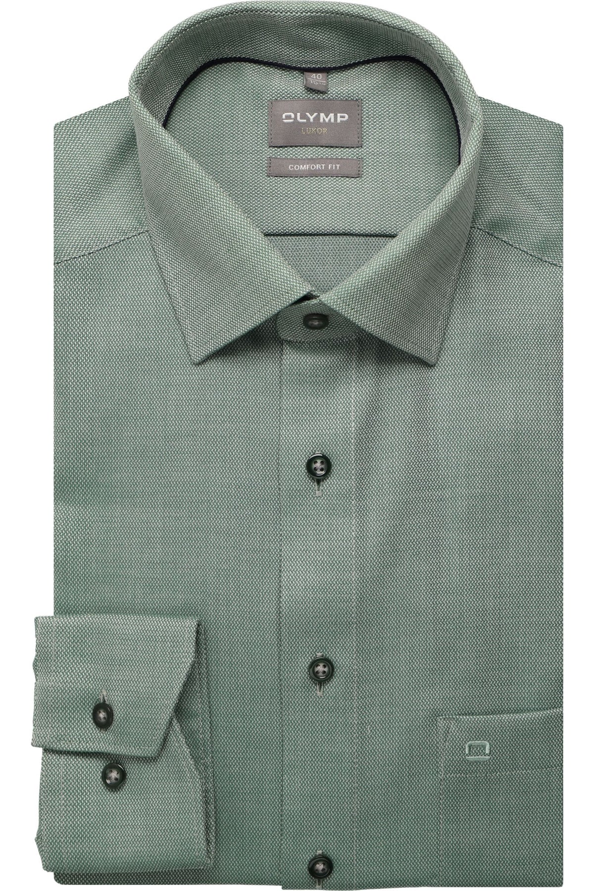OLYMP Luxor Comfort Fit Hemd grün, Faux-uni