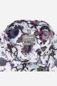 OLYMP Luxor Comfort Fit Hemd weiss, Bedruckt