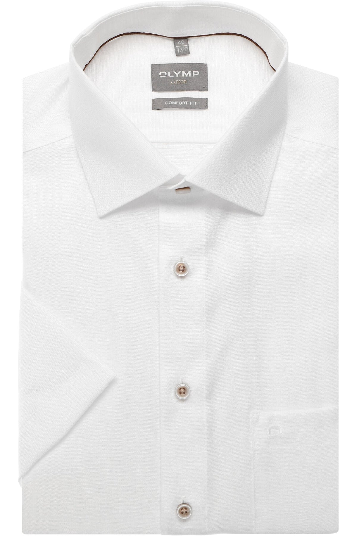 OLYMP Luxor Comfort Fit Hemd weiss, Faux-uni