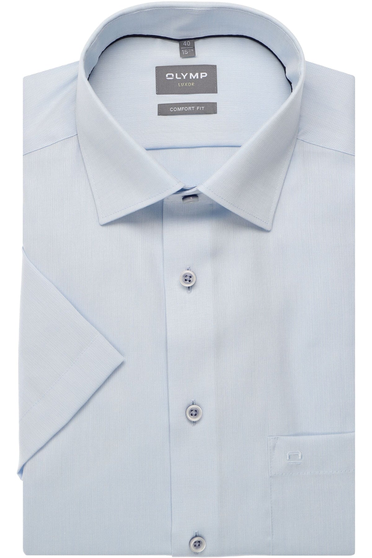 OLYMP Luxor Comfort Fit Hemd bleu, Faux-uni